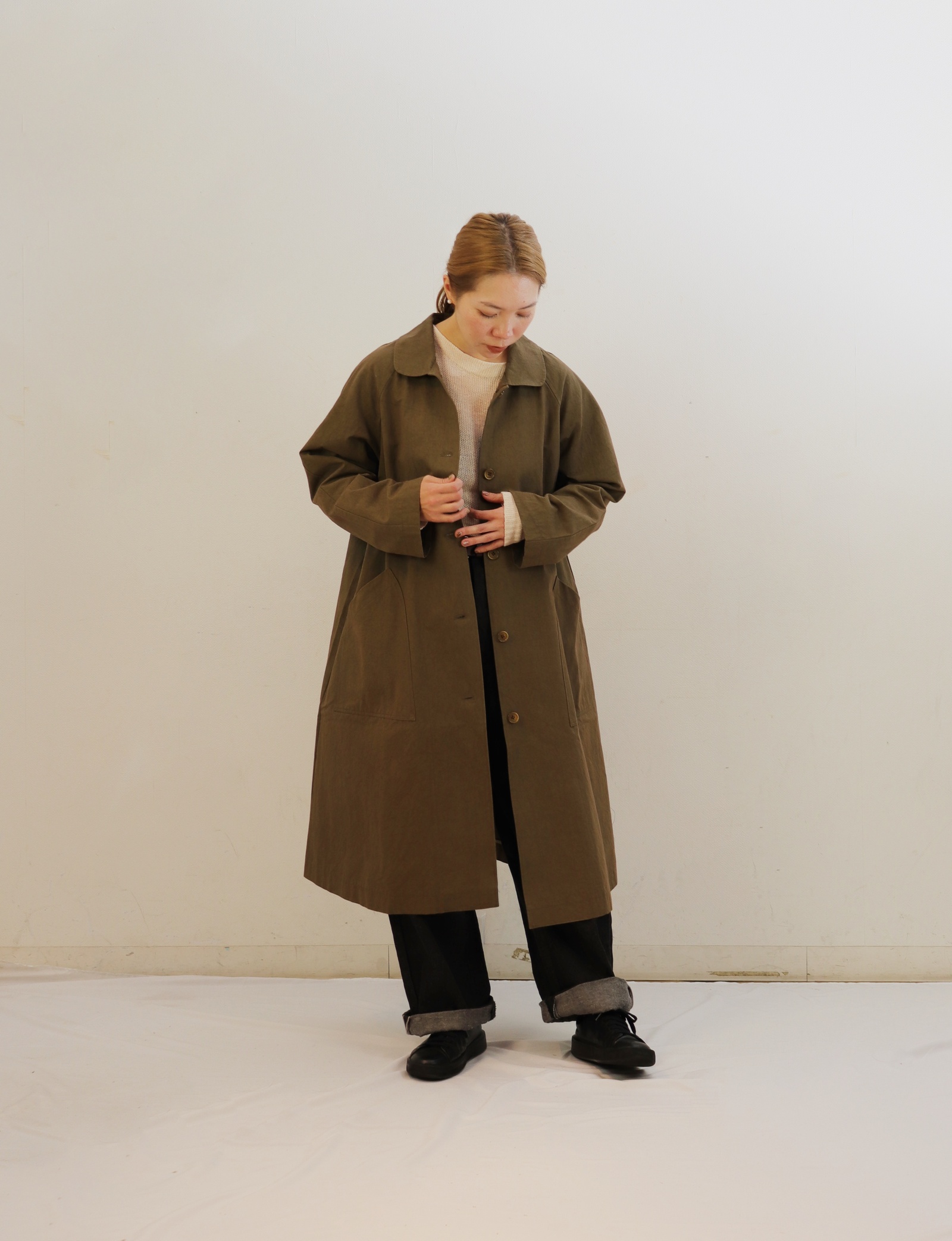 クボサンメイド　リネン　カシュクールワンピース S-3Lリネンカシュクールワンピース七分袖 | iichi 日々の暮らし