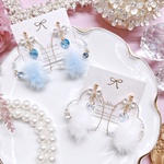 special price《 Hearthoop×Mink fur ジルコニアリボン 》 ピアス/イヤリング
