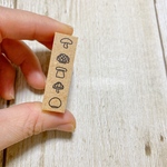 ラバースタンプ　塗るタイプのToDoリスト罫線なし　キノコ