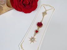 🌹十字架と薔薇のロザリオ風ネックレス🌹