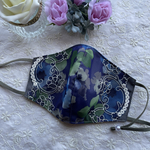 〈プリントレースマスク〉フラワープリント 刺繍控えめ 3サイズ クレンゼ