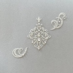 S50ダマスク柄＊貼るアクセサリー＊ウェディングドレス　結婚式　ボディジュエリーシール＊クラシカルウェディング＊