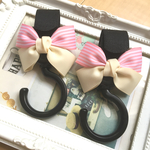 パステルボーダーリボンベビーカークリップ♡
