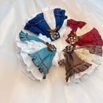 (アンティークグリーン)Xmasbear color、フリルワンピース【オビツ11 / ob11 / あまむす / お洋服　/ ドール服/ ハンドメイド/ 服/ オビツ11服】
