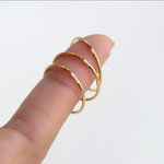 1mm 極細ワンポイントリング ジルコニア 1粒 2粒 3粒
