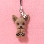【ご依頼品】ミニ犬 ヨークシャテリア ストラップ ハンドメイド 羊毛フェルト