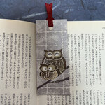 和紙しおり　和梟（グレー）