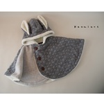 sachi-r-a様オーダー品*うさ耳付きあったかmokomokoベビーポンチョ*100cm