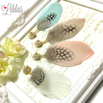 ❁ビジュー×ネイティブ フェザーpierce.earring❁