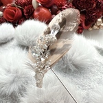 🌟new🪶羽根のピンブローチ　シルバーフラワー小枝