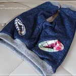 クロップドサルエルパンツ80★デニム風×ブルックナー【レッド】