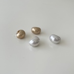 metal thick curve earring