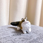 ノルウェージャンフォレストキャット　猫　ミニチュア　フィギュア　置物　オブジェ