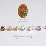 14KGF Drop crown ピアス/2つ