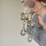" bubble drop "  ピアス　イヤリング　雫　クリア　透明感　チェーン　綺麗め　カスタム　付け替え　金属アレルギー対応