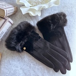 新作♡ ベロアリボン　スマホ対応　エコファー　手袋　クリスマス　プレゼント　