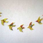 Yellow birds garland