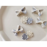 liberty  & double flower clip   リボン　クリップ　ヘアアクセサリー　ベビー　出産祝い　ギフト　フラワー　ヘアクリップ　ピン　お食い始め　赤ちゃん