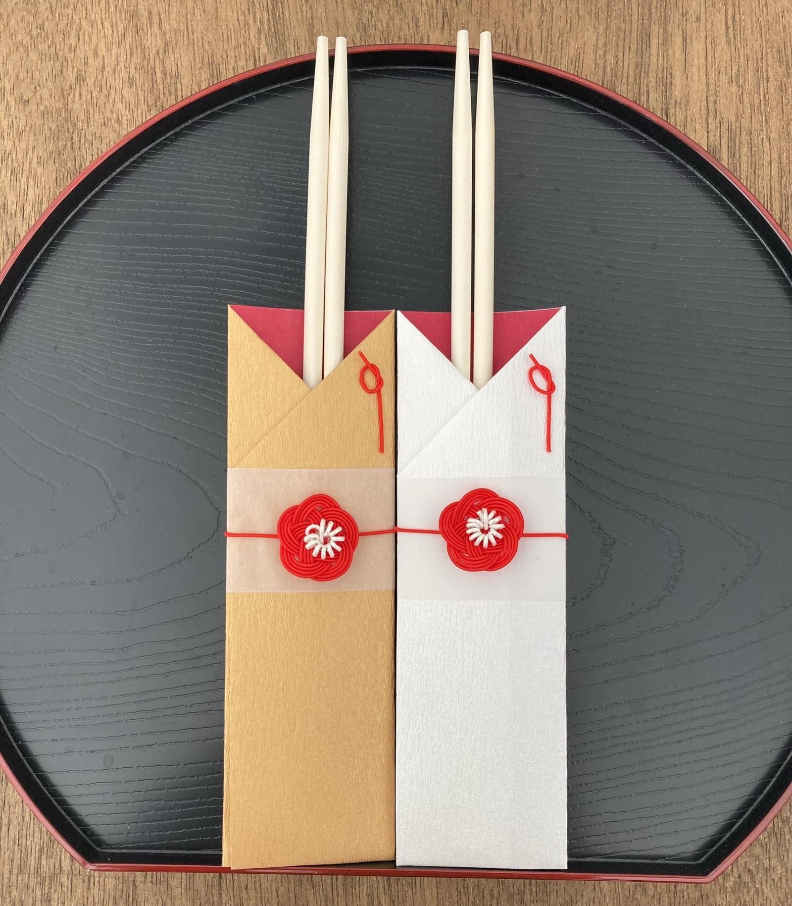 プレゼントにもおすすめ＊さらしふきん（赤ステッチ）2枚セット