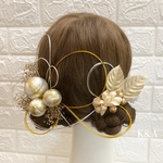 成人式髪飾り　髪飾り　和装髪飾り　卒業式髪飾り　ヘッドドレス　ヘアアクセサリー　水引き　和玉