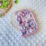 ラウンド型パスケース　リバティ　アレクサンドラ　トパーズピンク　キーケース　カードケース　スマートキーケース　コンパクト財布　定期入れ　パスケース