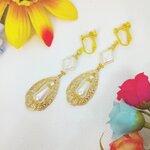 ハンドメイド   イヤリング  ゴールド