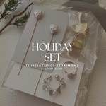 数量限定【金属アレルギー対応】“holiday set”〈gold/silver〉ピアス/イヤリング