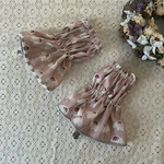 リバーシブルキッチンアームカバー　北欧チューリップ　くすみピンク