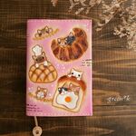 ＊（A6サイズ）パン猫ちゃんたちの手帳カバー(ピンク)