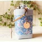 保冷bag★リバティ・Betsy ベッツィー★アイスブルー・名入れ可