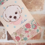 【マルチーズ② 刺繍メガネケース】パピー　再販