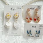  《ピアス　happybag》ピアス　レジン　レジンアクセサリー　レジンアクセ　レジンピアス　ドライフラワーアクセサリー　ドライフラワー　ハッピーバック　福袋