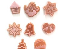 ハンドメイド　クリスマスオーナメント　アイシングクッキー風　クリスマス　ミルククッキー
