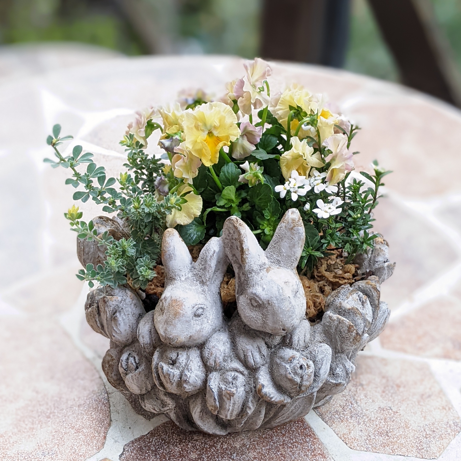 再入荷✨》🐰うさぎちゃんフラワーポットS🐰 - 🌿ログハウスの