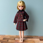 リカちゃん服　60年代風セットアップ3点セット