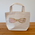 SALE! lunch tote bag -ribbons