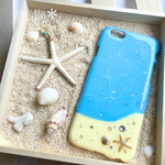 【大人気☆】＊beach〜海からのおくりもの〜＊iPhone（スマホ）ケース＊アクア