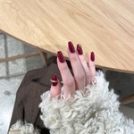 ネイルチップ  ボルドーネイル  つけ爪   ジェルネイル  大人　秋ネイル　