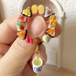 ミニチュア おにぎり弁当のブローチA・お茶付き