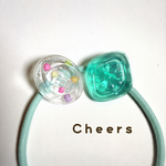 カラフルドロップヘアゴム  ミント