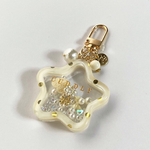 [※訳あり] Dots shaker keychain (ivory-star)