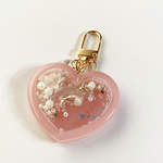 [12月15日販売]Glitter heart shaker keychain (pink)