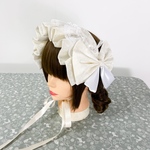 月白×編み上げボンネット風ヘッドドレス②