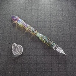  【一点限定 マーブル グリーンアンバー ミックス ガラスペン】