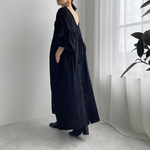 2wayスリットパフスリーブワンピー(black)