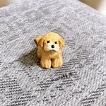  MIX犬　マルプー　ミニチュア　犬　フィギュア　置物　オブジェ　粘土