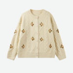 春/秋/冬、前開きニットセーター、カーディガン、ジャケット、レディース、ニットセーター、防寒対策
