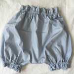 【再販】C&S 生地使用 海のブロード ライトブルーグレー かぼちゃパンツ 