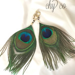 孔雀 earring