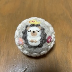 羊毛フェルト針刺し(ハリネズミ)